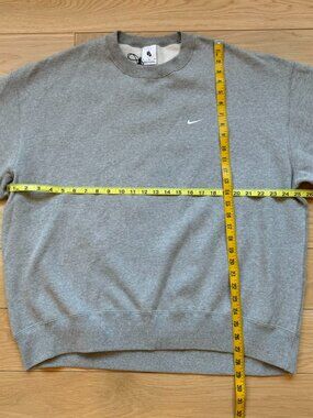 NWT Nike Men's NRG Fleece Crew Sweater Solo Swoosh Grey CV0554-063 XL